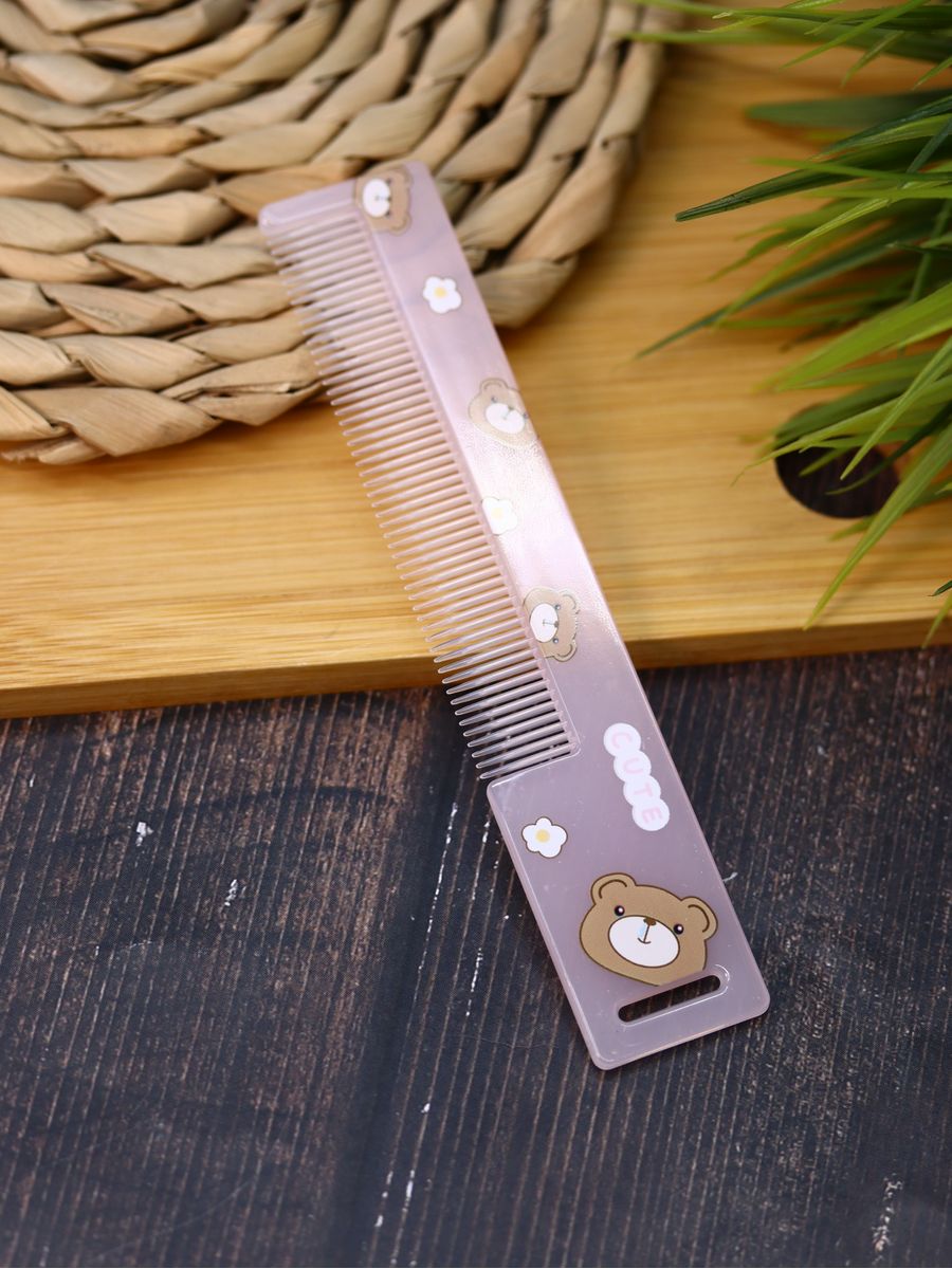 Расческа iLikeGift Ruler bear pink - фото 2