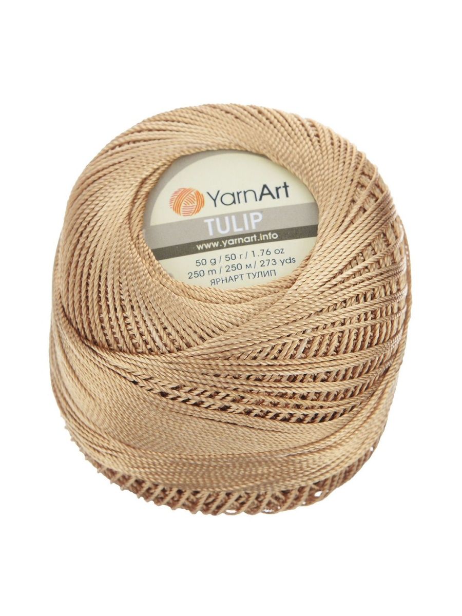 Пряжа YarnArt Tulip переливающаяся для вязания летних вещей микрофибра 50 г 250 м 428 табак 6 мотков - фото 6