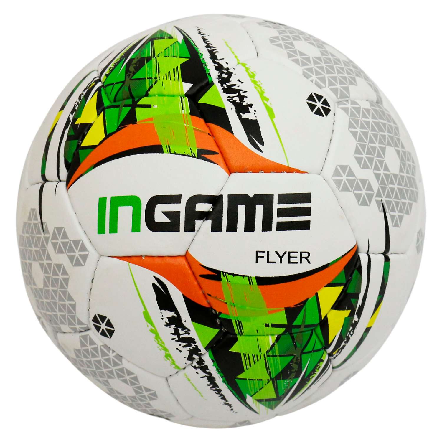Мяч футбольный InGame FLYER бело-зеленый IFB-105 - фото 1