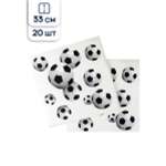 Салфетки бумажные Riota Футбол Футбольные мячи 33 см 20 шт
