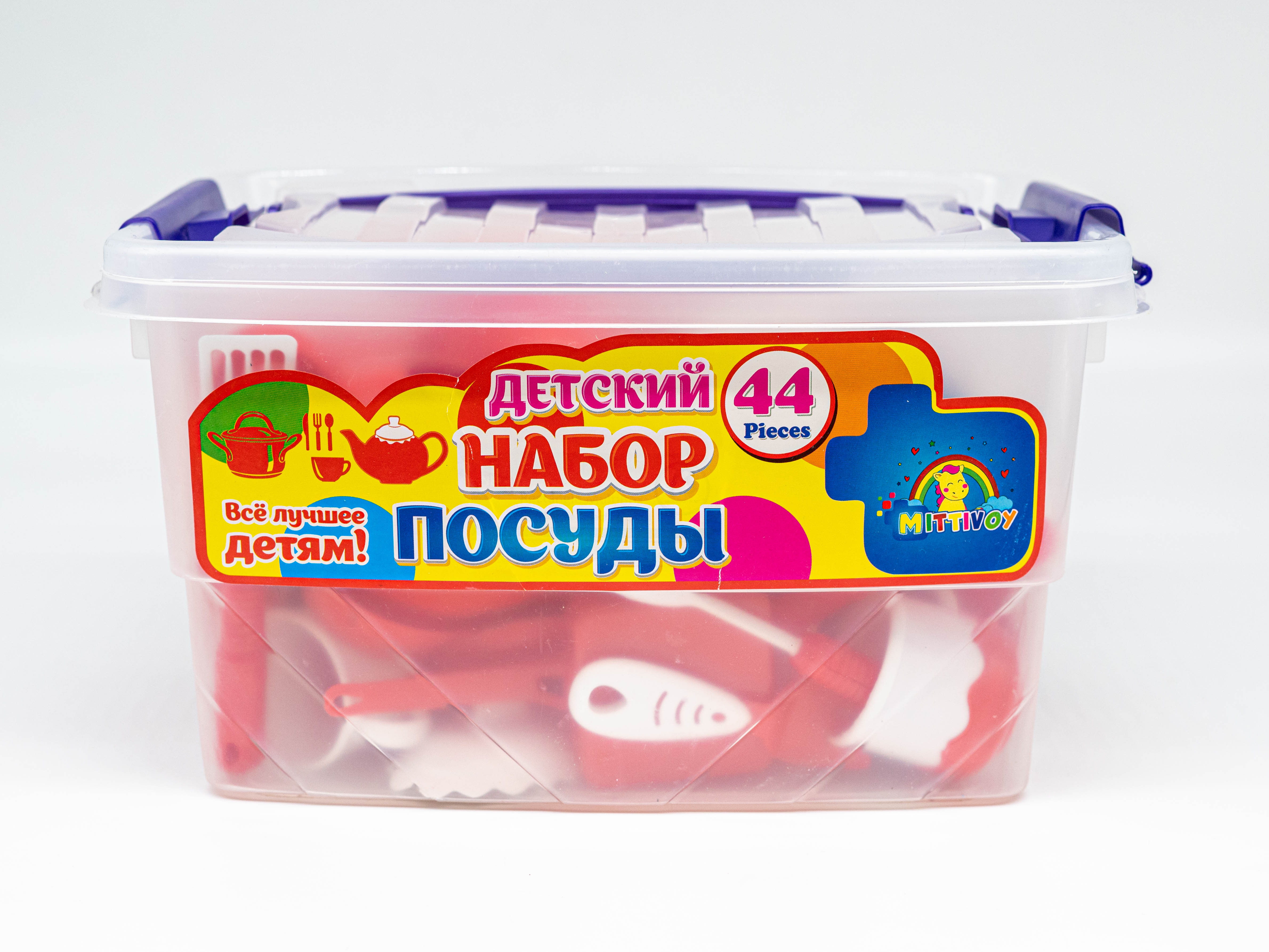 Набор игрушечной посуды TOY MIX Детский развивающий в пластиковом контейнере KMP 200 - фото 9