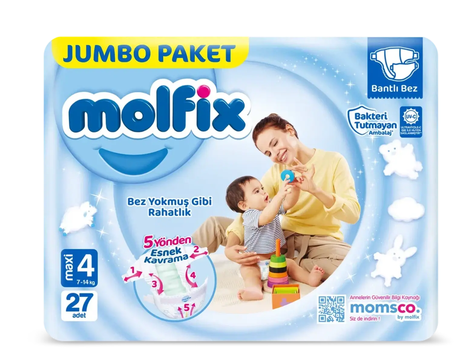 Подгузники Molfix Maxi 4 размер 27 шт - фото 1