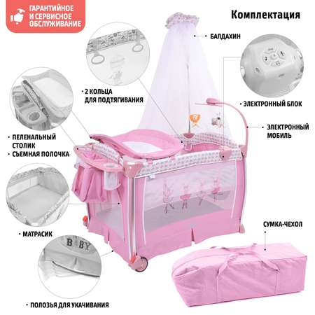 Манеж Nuovita Fortezza Rosa Розовый AP930