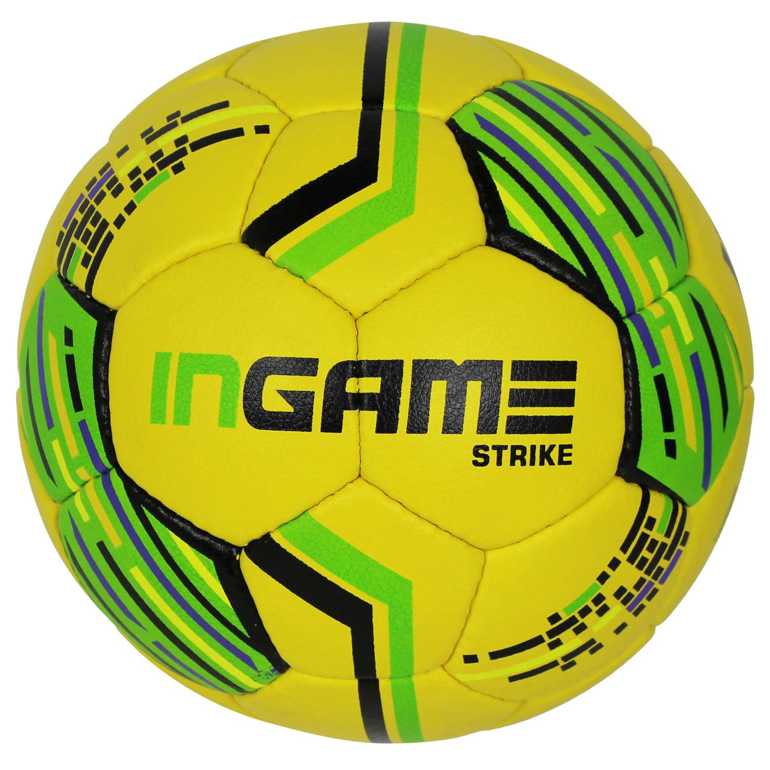 Мяч футбольный InGame STRIKE №5 желто-зеленый IFB-127 - фото 1