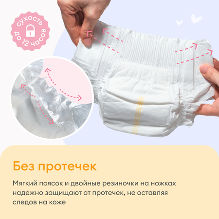 Подгузники для новорожденных NappyClub 1 / NB (3-5 кг)