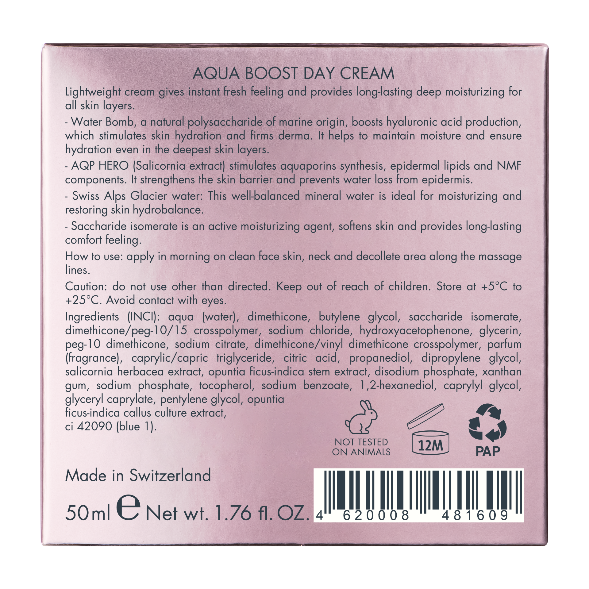 Крем для лица FIVE ELEMENTS Aqua Boost Day Cream дневной увлажняющий 50 мл - фото 3