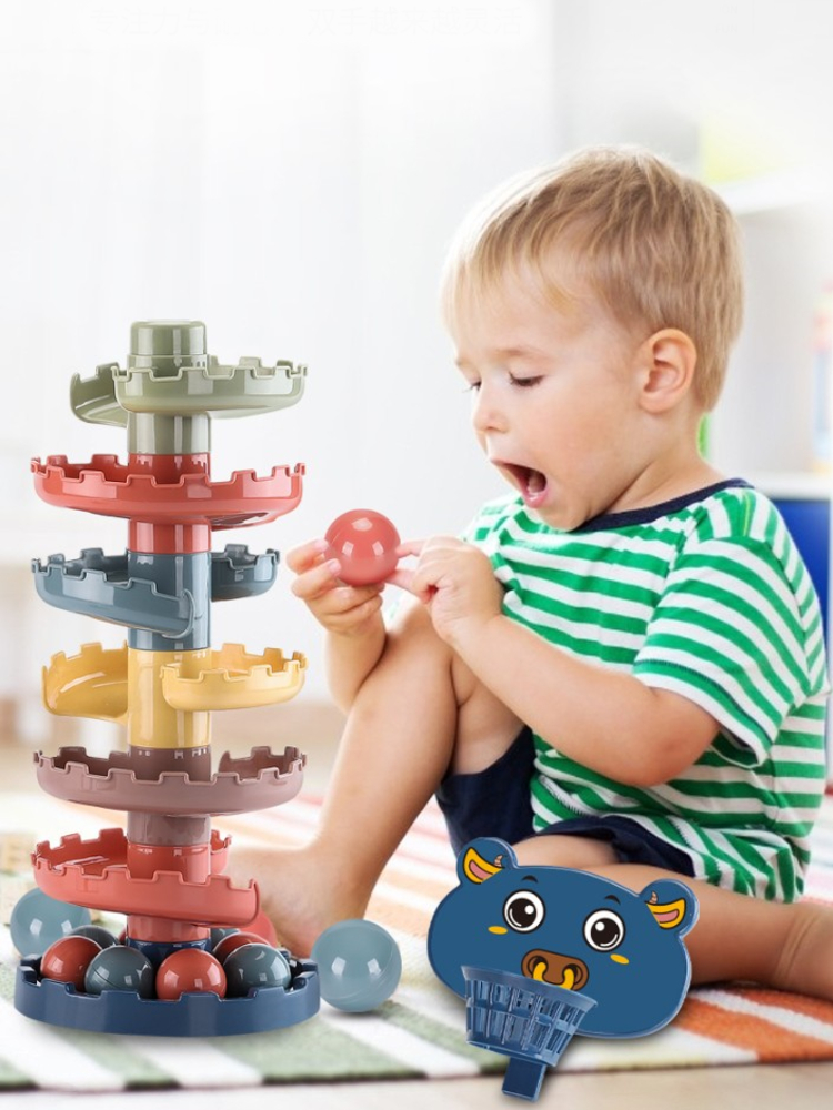 Развивающая игрушка GRACE HOUSE горка с шариками с кольцебросом - фото 5