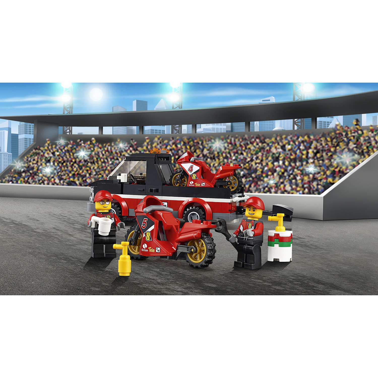 Конструктор LEGO City Great Vehicles Перевозчик гоночных мотоциклов (60084) - фото 8