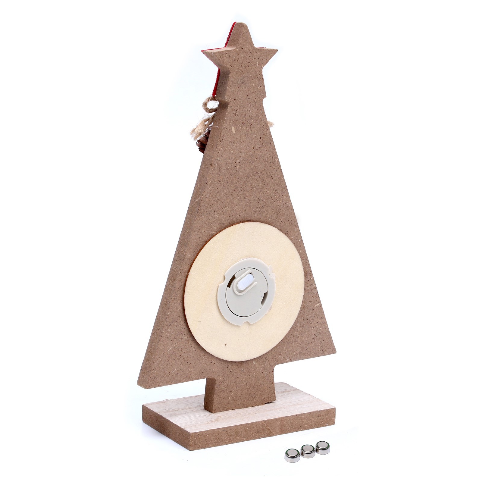 Новогодний декор Sima-Land с подсветкой «Ёлка со звездой и щелкунчик» 11×4.5×20 см - фото 5
