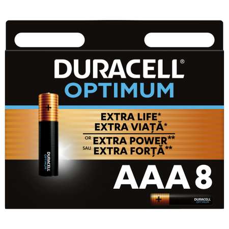 Батарейки Duracell Optimum AAA 8шт 5014070