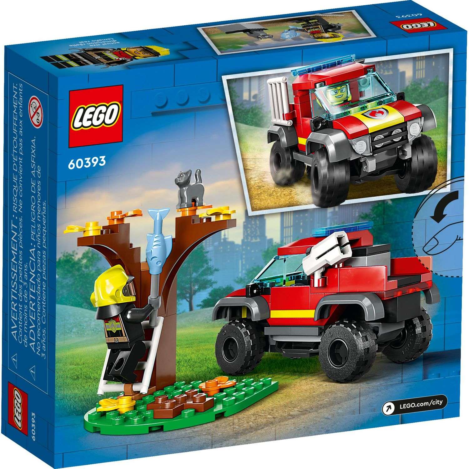 Конструктор LEGO Спасательная пожарная машина 60393 - фото 6
