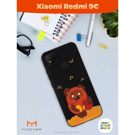 Силиконовый чехол Mcover для смартфона Xiaomi Redmi 9C Союзмультфильм Медвежонок и мед