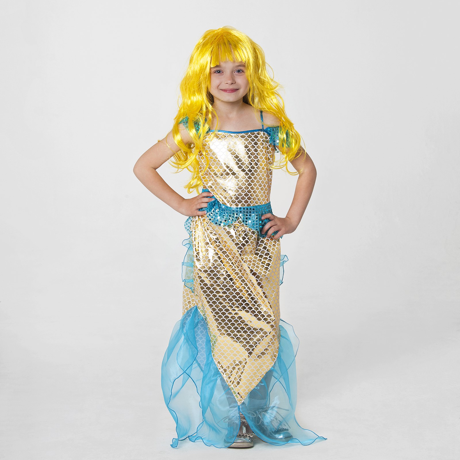 Карнавальный костюм Страна карнавалия Золотая русалка размер 30 3640668 - фото 2