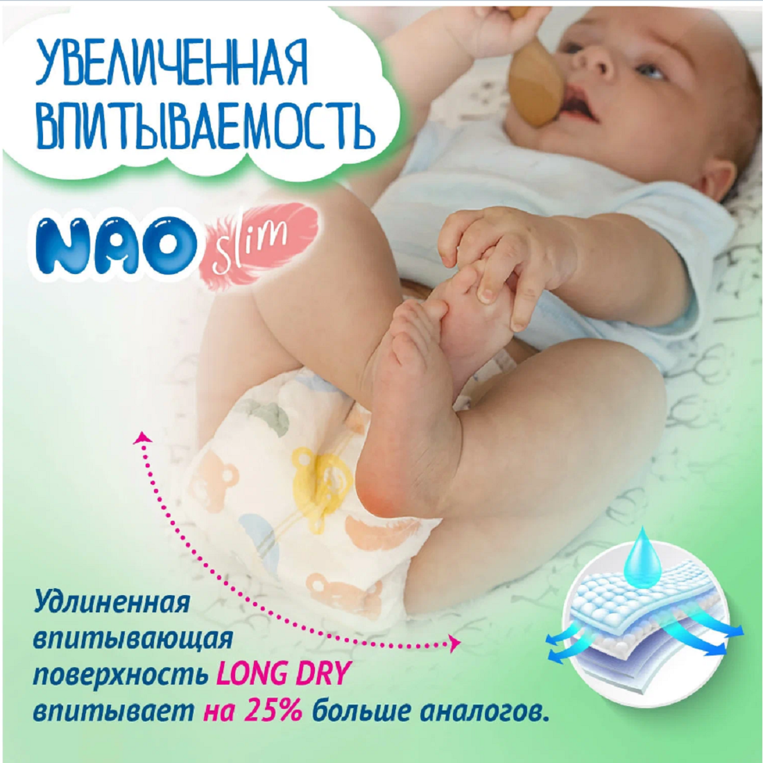 Подгузники-трусики NAO Slim 6 размер XXL японские памперсы для детей от 15-20 кг 64 шт - фото 6