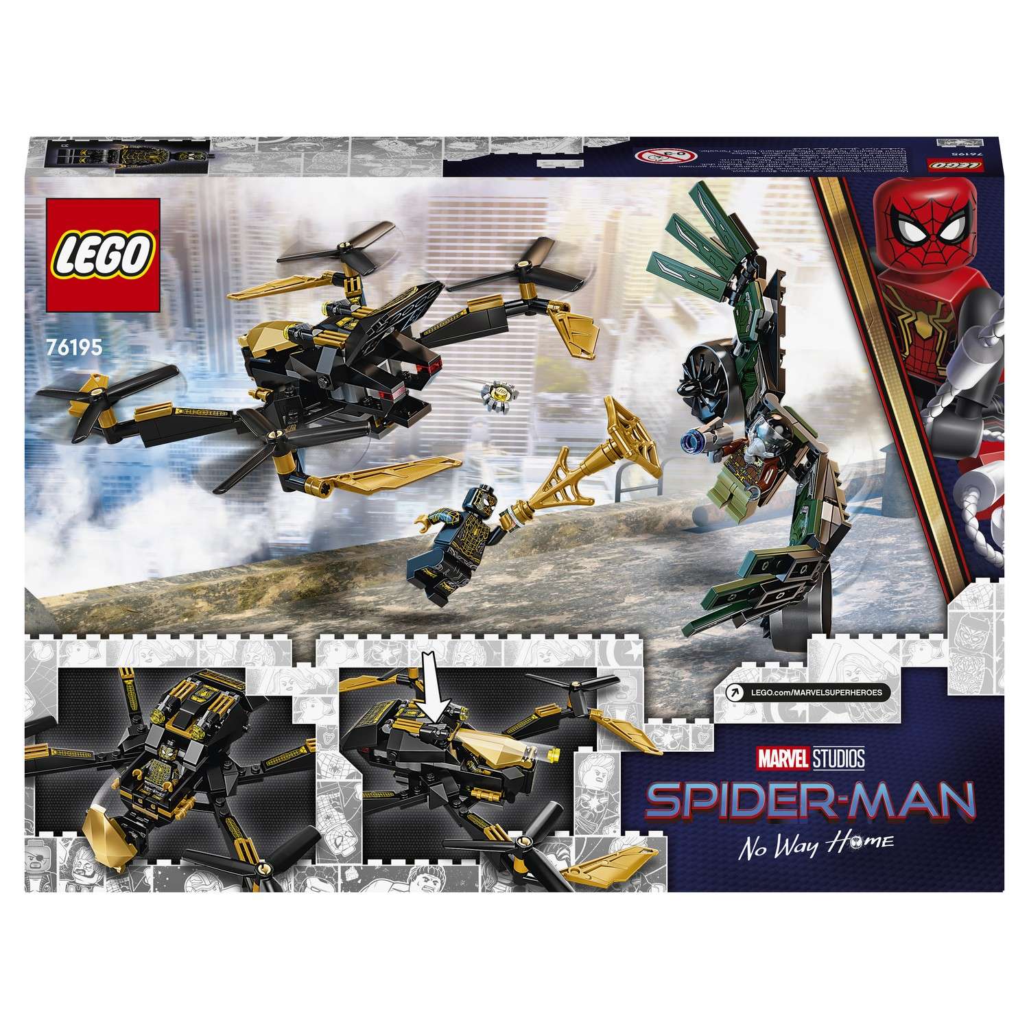 Конструктор LEGO Super Heroes Дуэль дронов Человека-паука 76195 - фото 3