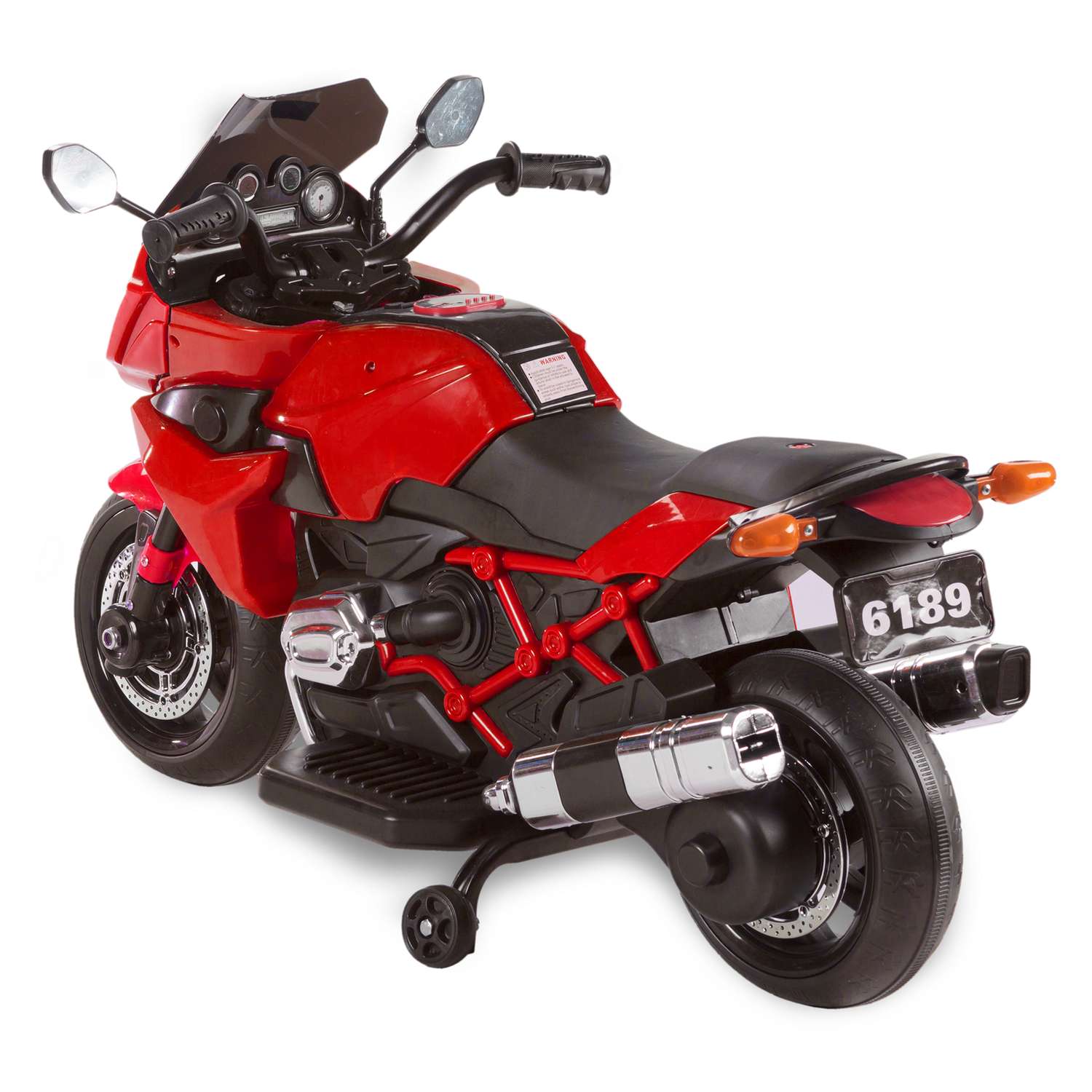 Мотоцикл BABY STYLE на аккумуляторе красный со светом - фото 4