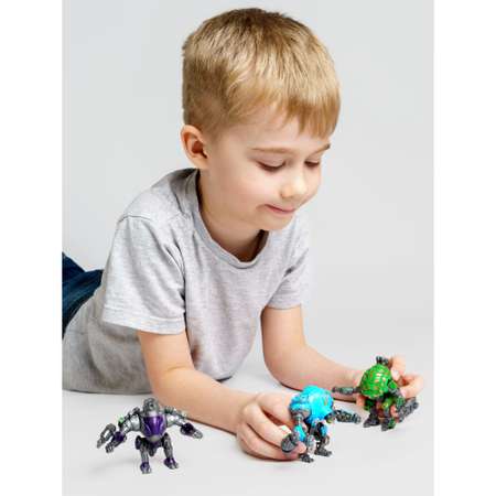 Роботы CyberCode 3 фигурки игрушки для детей развивающие пластиковые коллекционные интересные. 8см