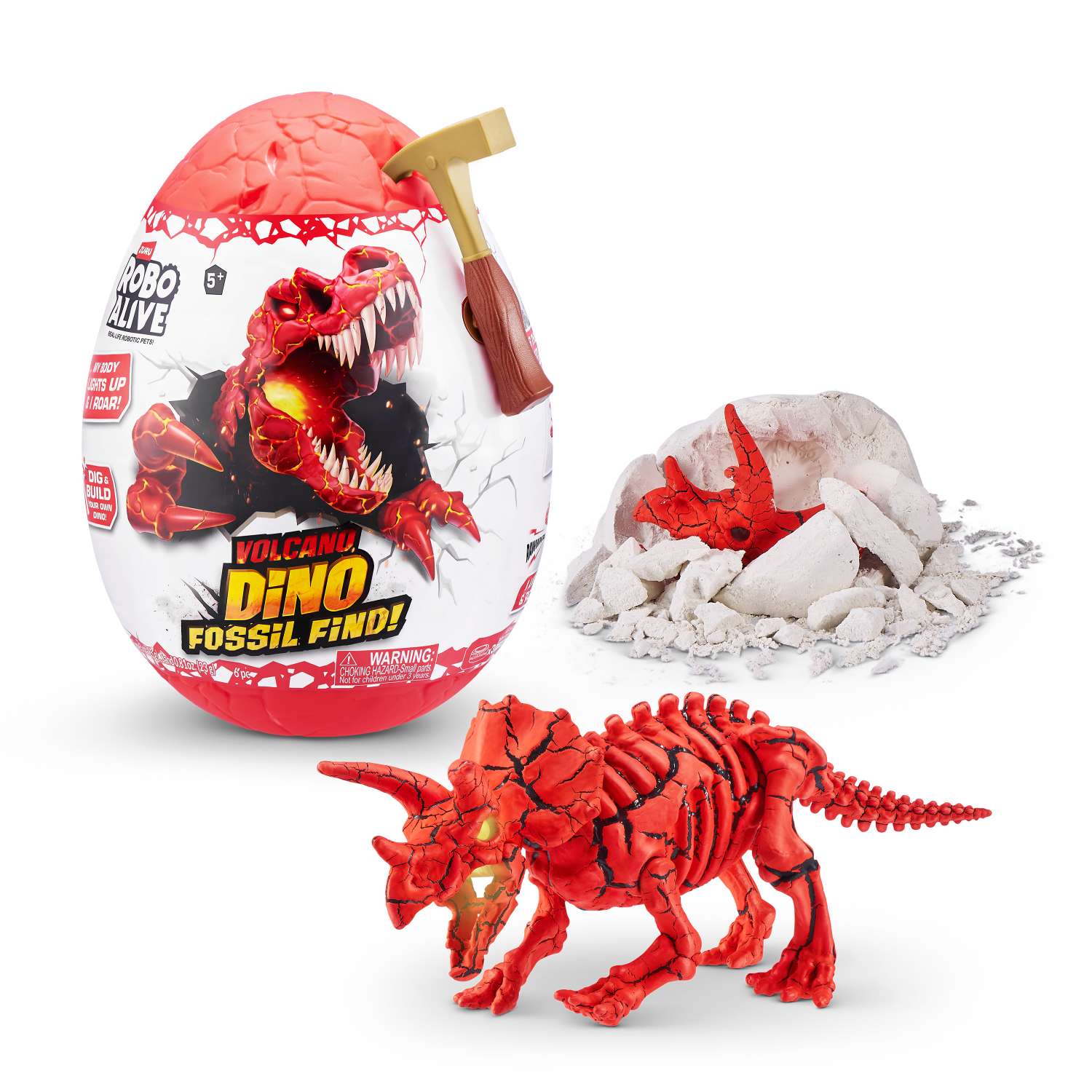 Набор игровой Zuru Robo Alive Dino Fossil Volcano Яйцо в непрозрачной упаковке (Сюрприз) 71116 - фото 2