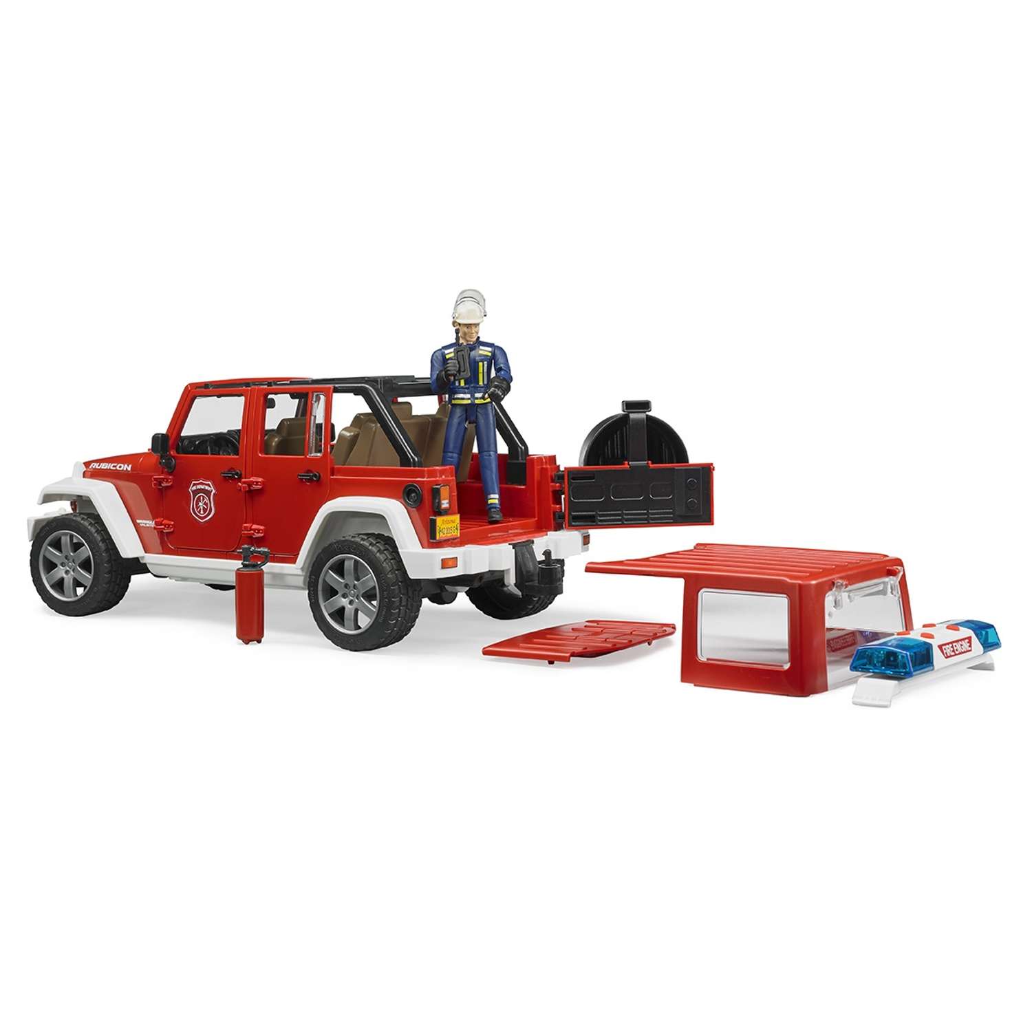 Автомобиль BRUDER 02528 Внедорожник Jeep Wrangler Unlimited Rubicon Пожарная с фигуркой 02528 - фото 2