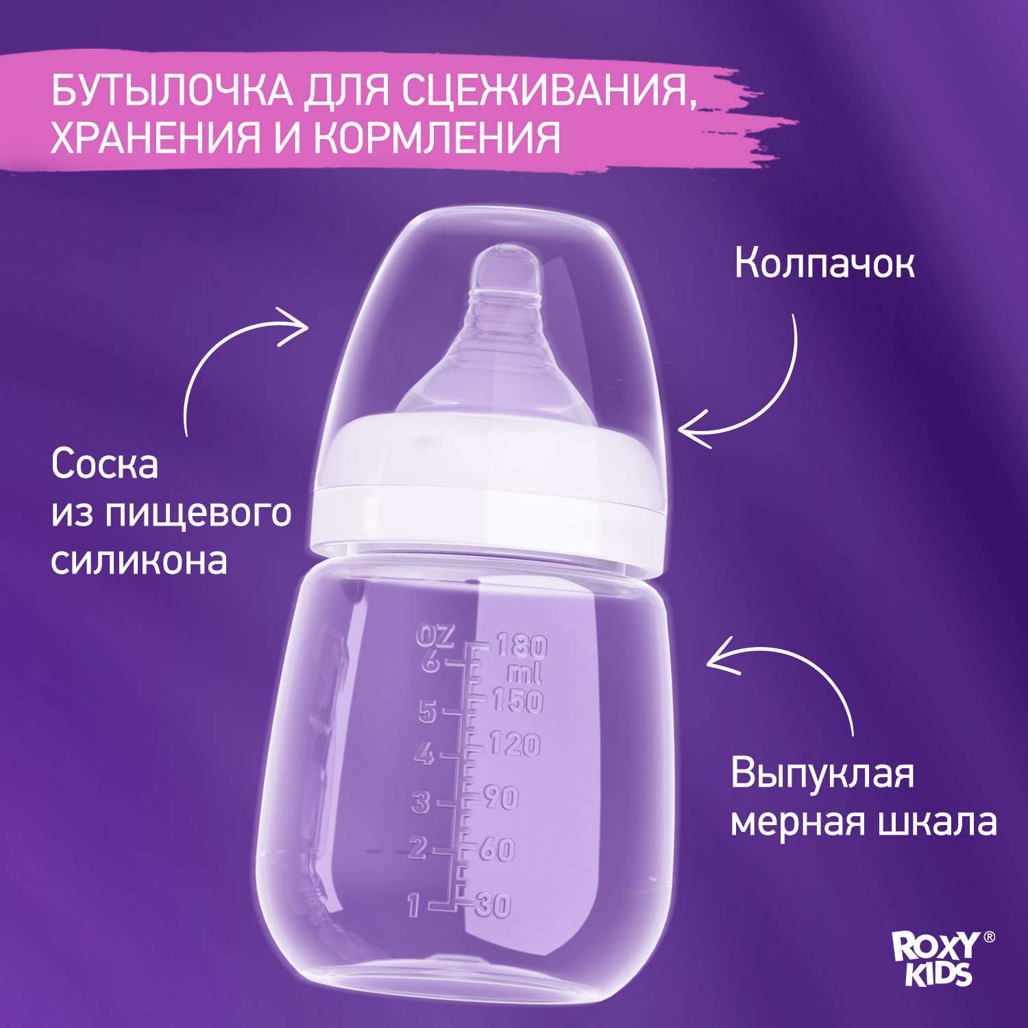 Молокоотсос электрический ROXY-KIDS с бутылочкой цвет бежевый - фото 6