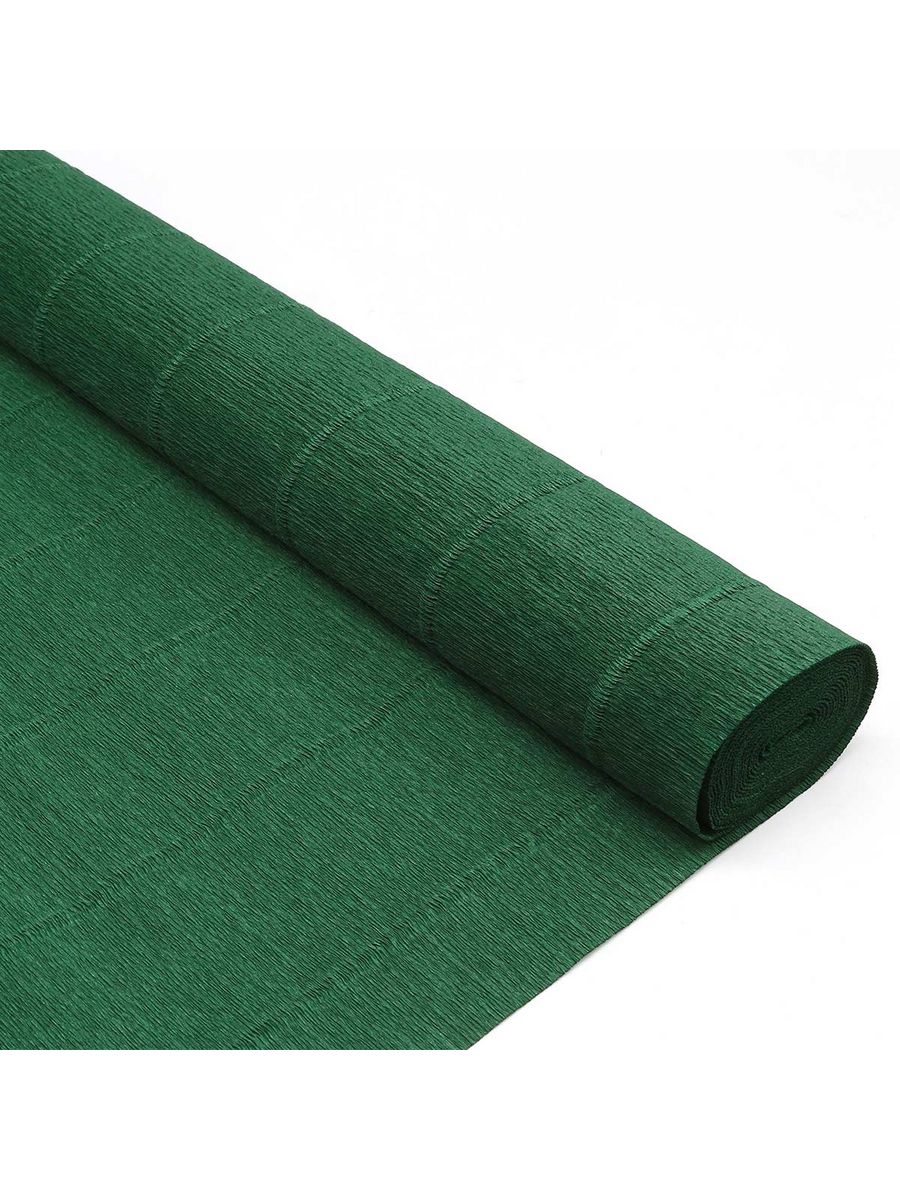 Бумага Айрис гофрированная креповая для творчества 50 см х 2.5 м 180 гр хвойно-зеленая - фото 3