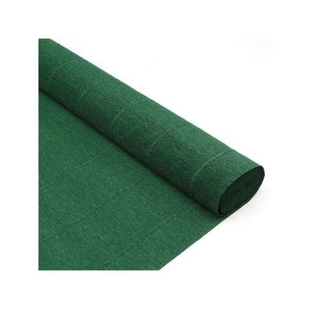 Бумага Айрис гофрированная креповая для творчества 50 см х 2.5 м 180 гр хвойно-зеленая