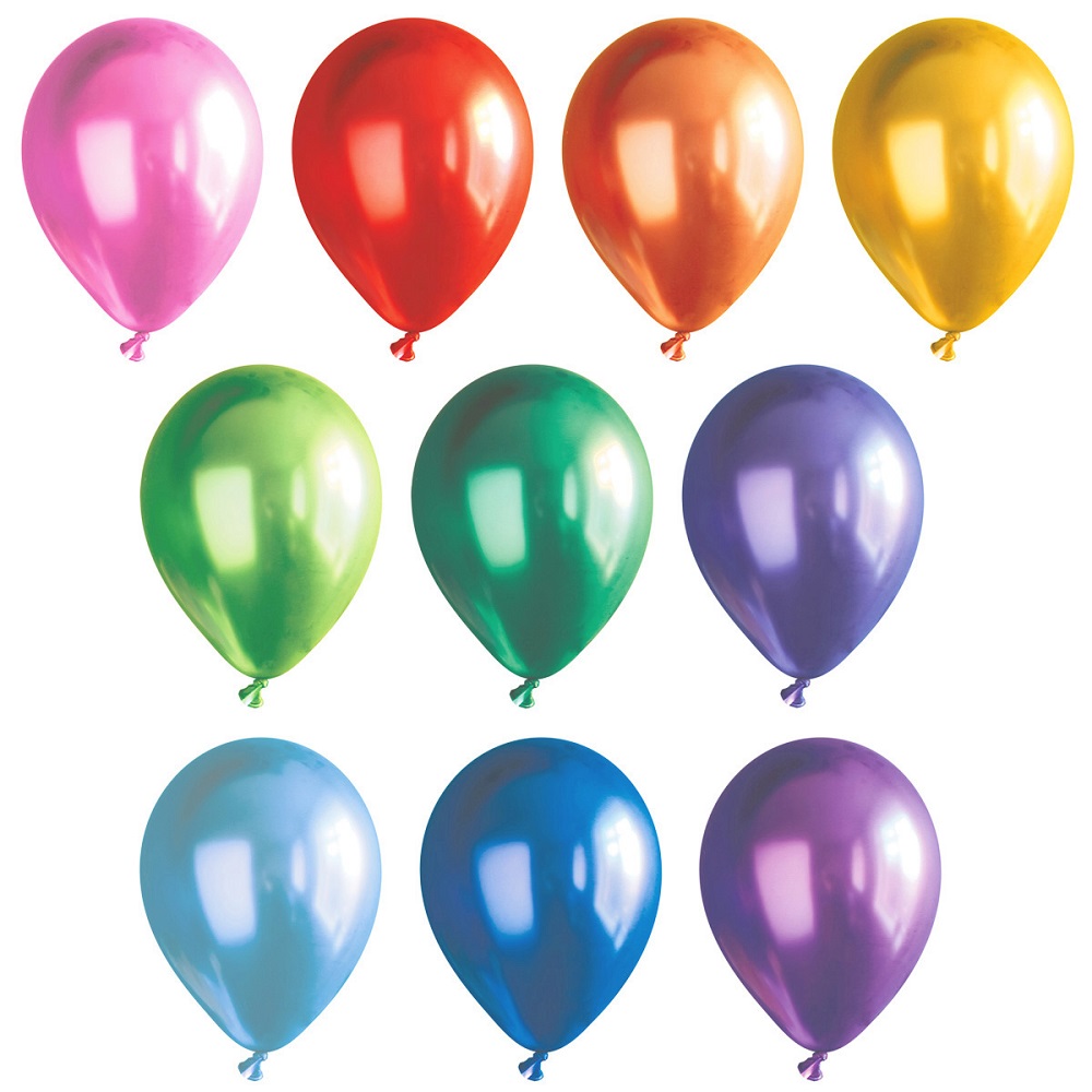 Воздушные шары BOOMZEE BLS-30 30 см. 10 шт. 02 ассорти металлик - фото 1