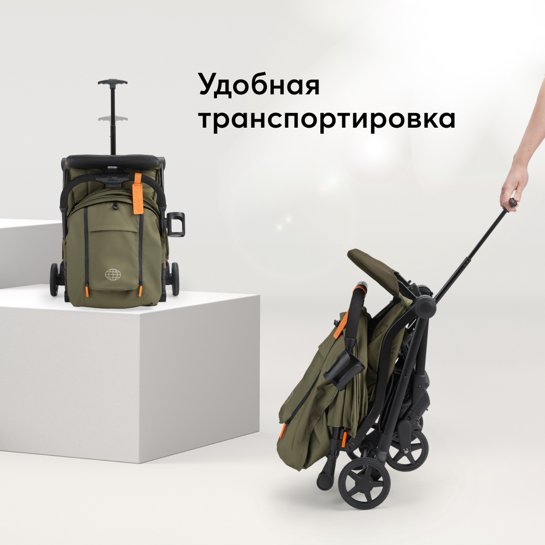 Коляска прогулочная Happy Baby Umma Pro olive green - фото 8