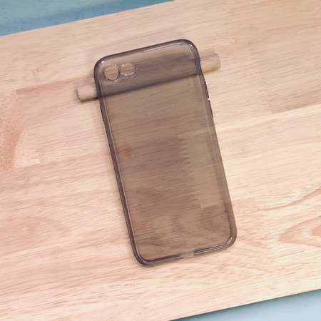 Чехол силиконовый МАККЕЙС прозрачный темный / тонированный плотный на iPhone 7 /8