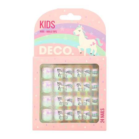 Набор накладных ногтей DECO. kids самоклеящиеся fairytale 24 шт