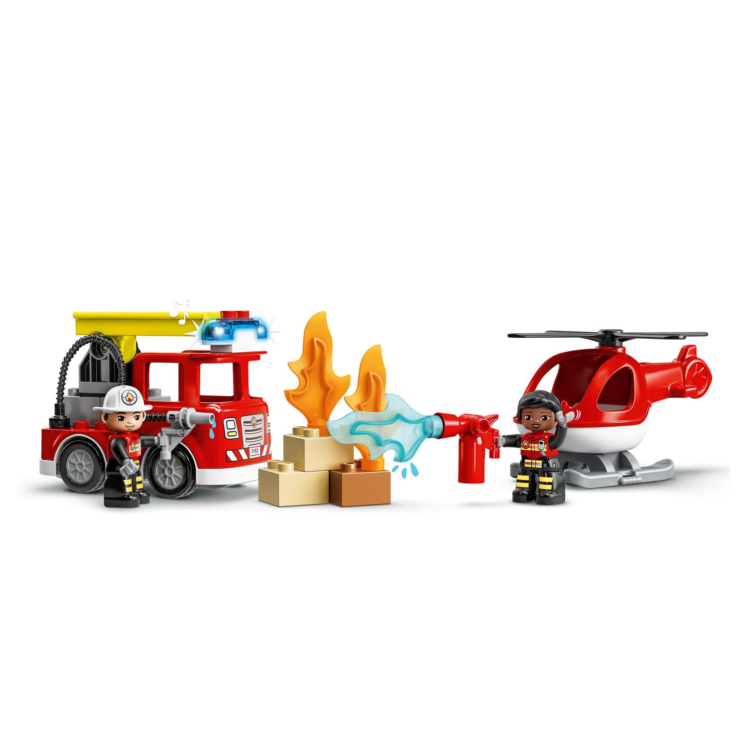 Конструктор детский LEGO Duplo Пожарная часть и вертолёт 10970 - фото 2