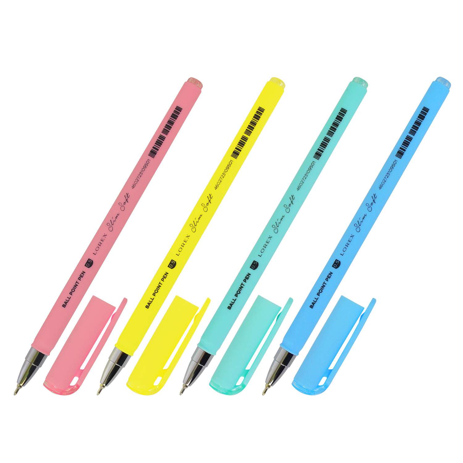 Ручка масляная Lorex Stationery Slim Soft Pastel Синий в ассортименте LXOPSS-PS1 - фото 1