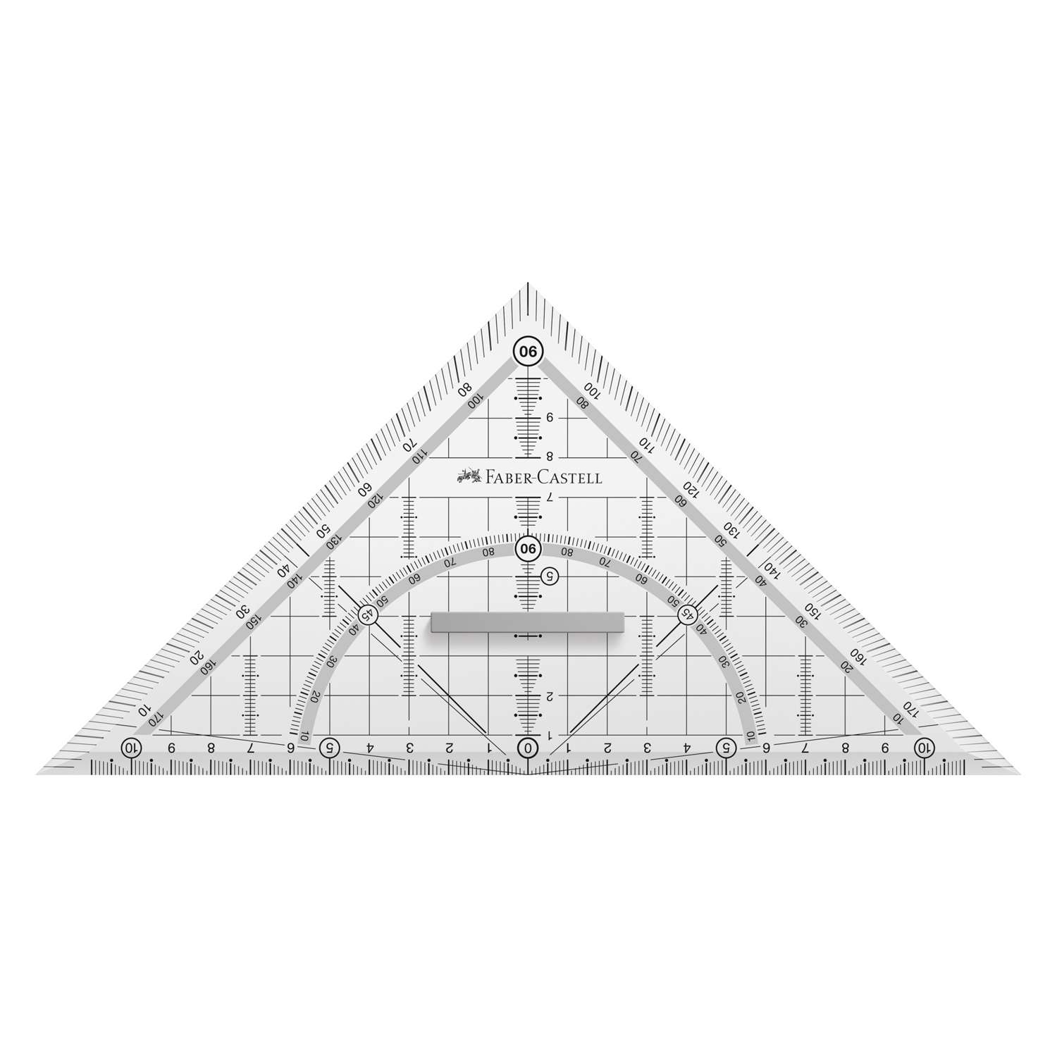 Треугольник FABER CASTELL 22см прозрачный - фото 1