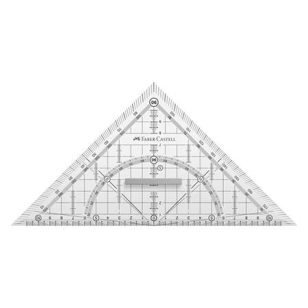 Треугольник FABER CASTELL 22см прозрачный