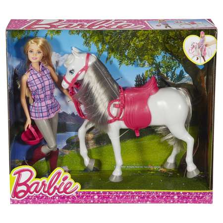 Кукла Barbie Barbie и лошадь DHB68