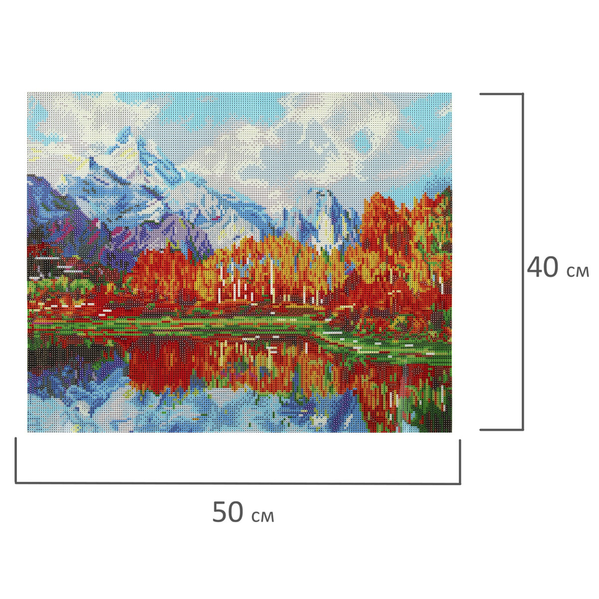 Алмазная мозаика Остров Сокровищ 40х50 см Осень в горах - фото 7
