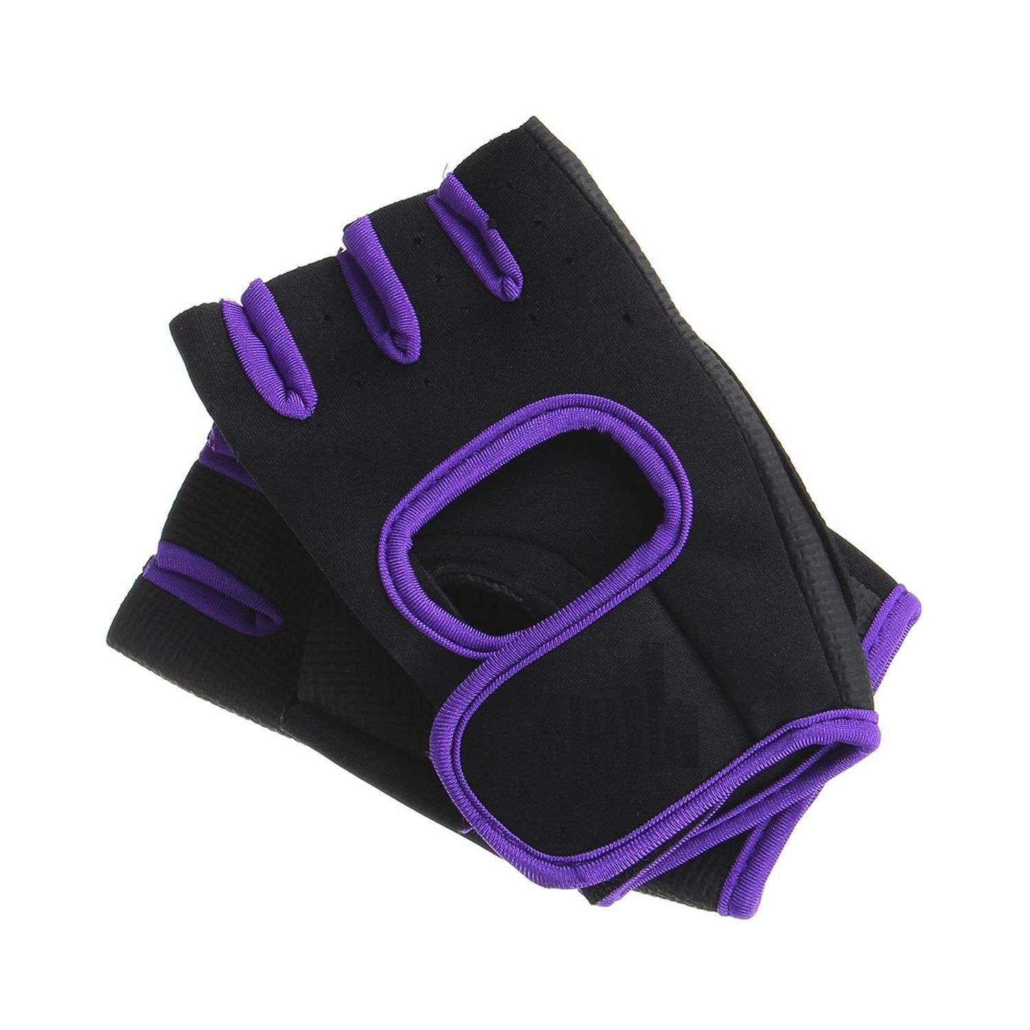 Перчатки Beroma неопреновые противоскользящие с полупальцами фиолетовые размер S - фото 2