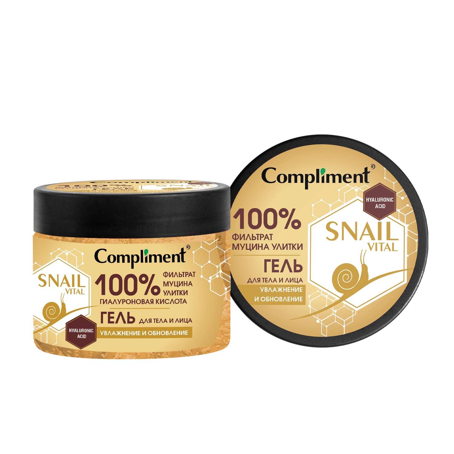 Гель Compliment Snail Vital для лица и тела увлажнение и обновление 400 мл - фото 1
