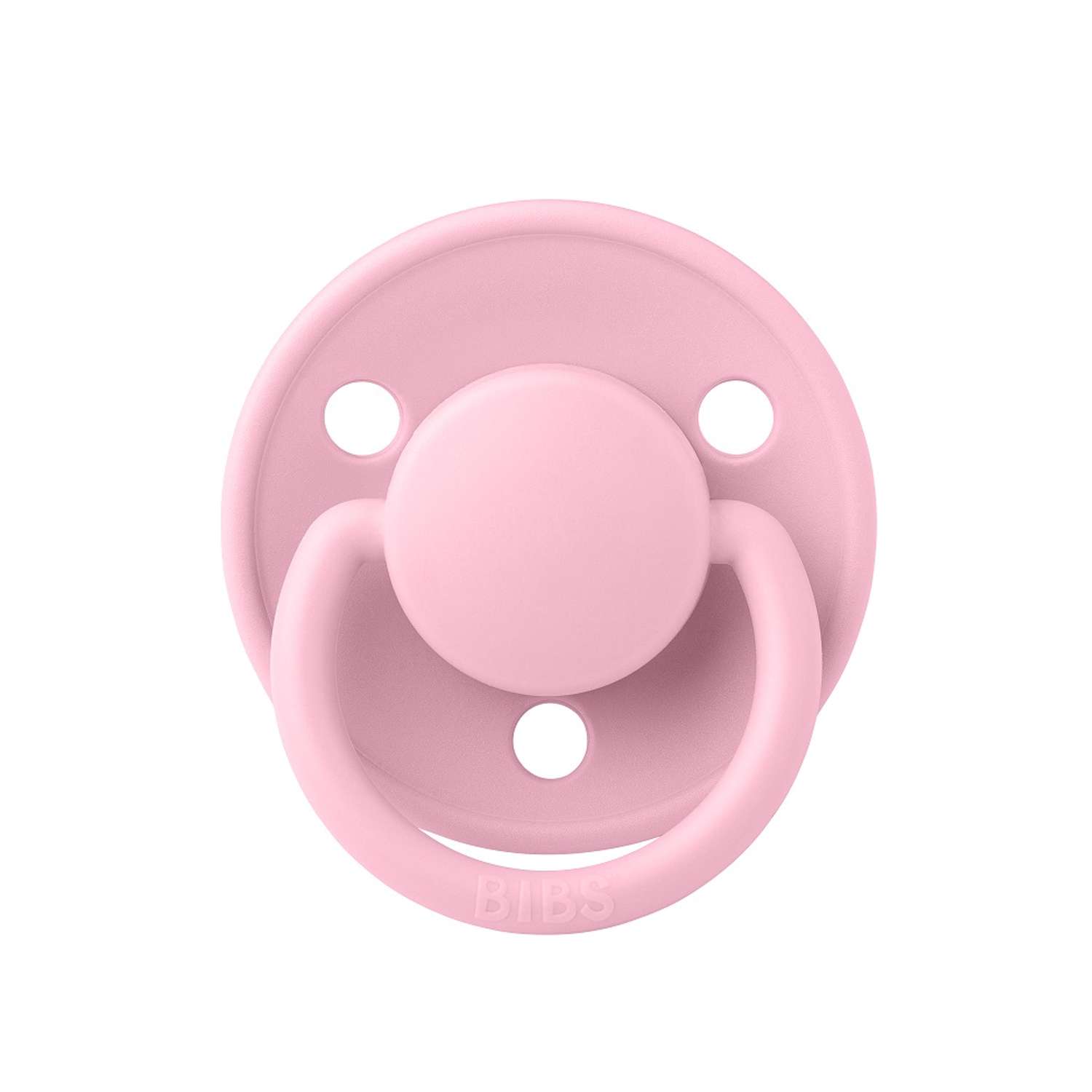 Соска-пустышка BIBS De Lux Silicone Baby Pink 0+ месяцев - фото 1