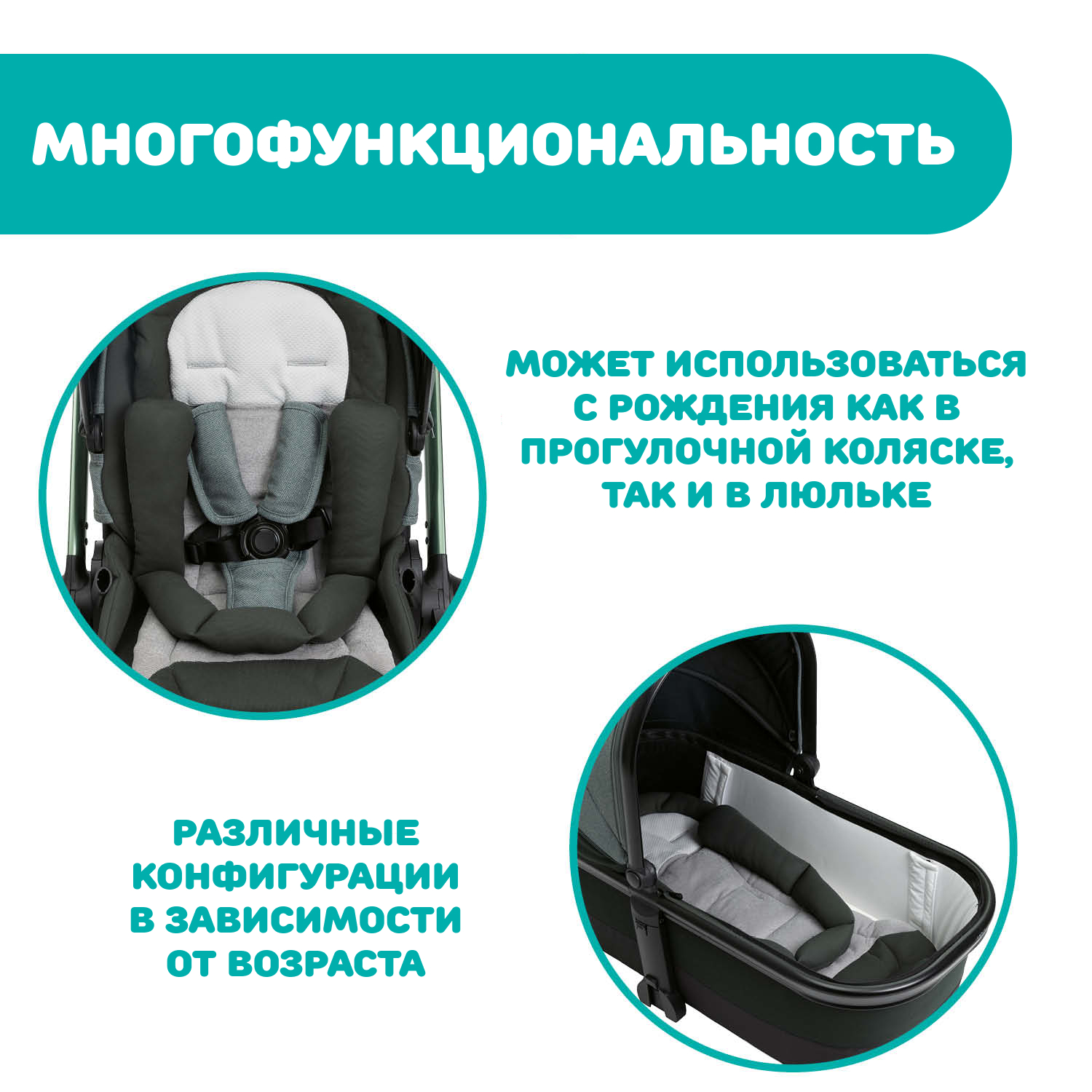 Люлька Chicco Mysa Light Carrycot Jade Green 00087027300000 - фото 16