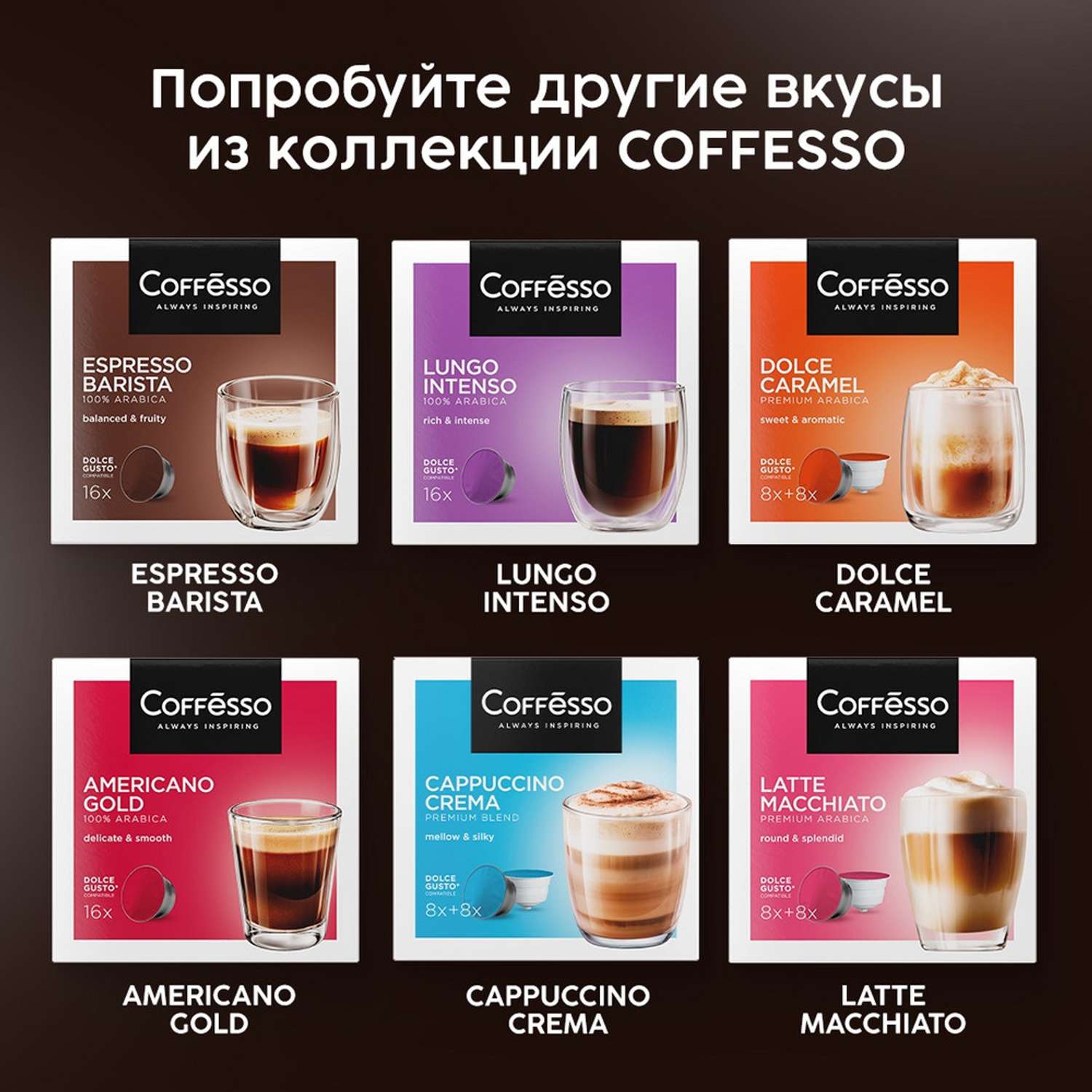 Кофе в капсулах Coffesso CAFE AU LAIT l Набор для приготовления кофейного напитка 160г капсула - фото 9