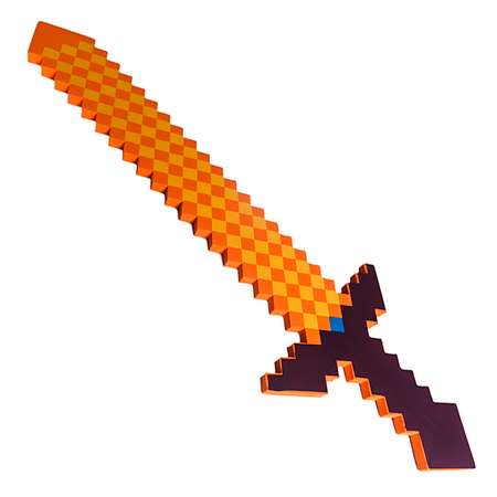 Игрушечное оружие Pixel Crew Меч 8Бит оранжевый пиксельный 75см