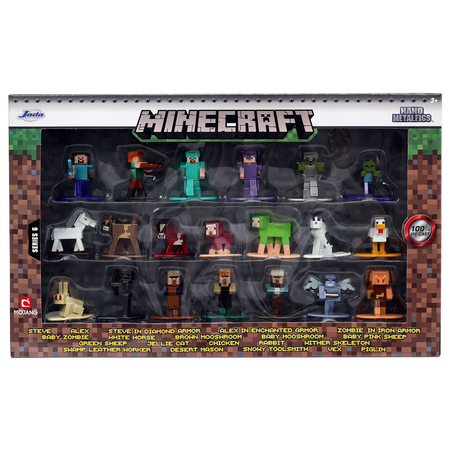 Набор фигурок Jada Minecraft Nano Metalfigs 20шт ТоуR86 - фото 2