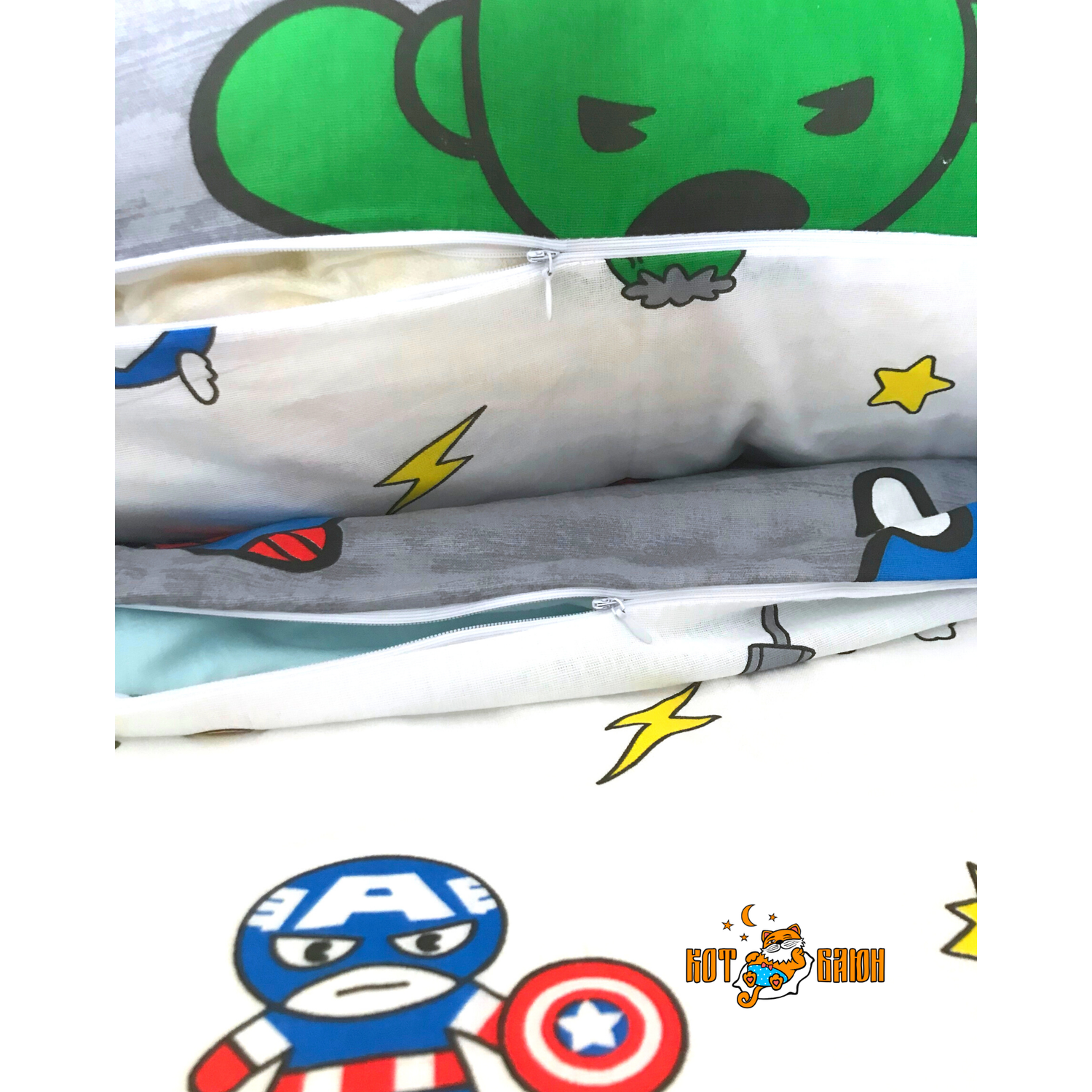 Постельное белье Marvel Кот Баюн Герои Марвел 1.5 спальный наволочка 50х70 см. - фото 8