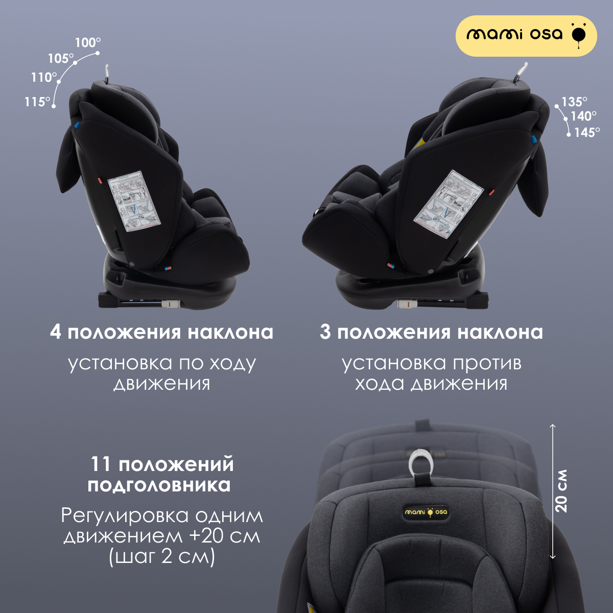 Автокресло Mamiosa Madrid Isofix 0+/1/2/3 (0-36 кг) - фото 6