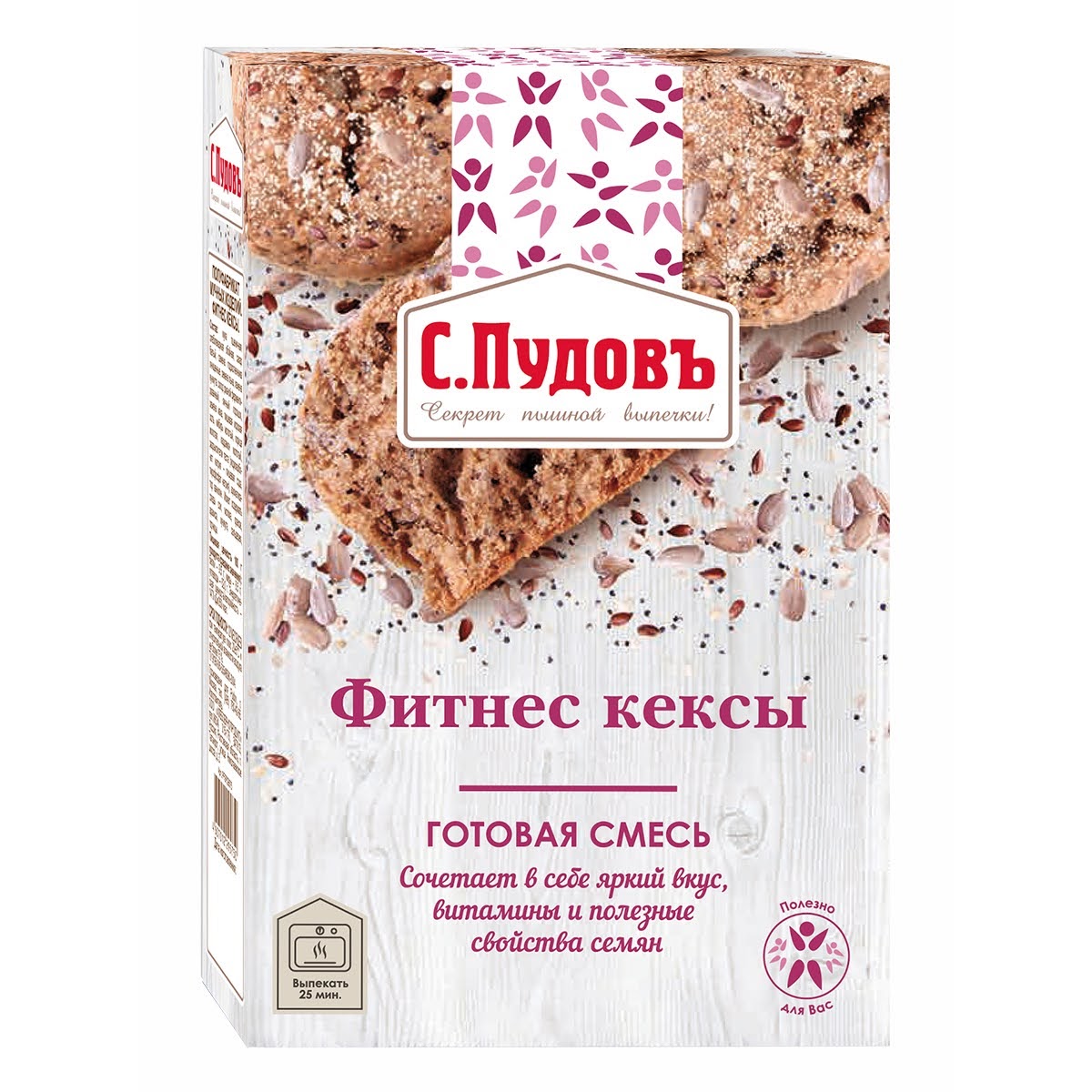 Готовая смесь С.Пудовъ Фитнес кексы 350 г - фото 1