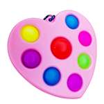 Игрушка-антистресс MINI-TOYS Вечная пупырка POP IT Симпл Димпл большое сердце розовое