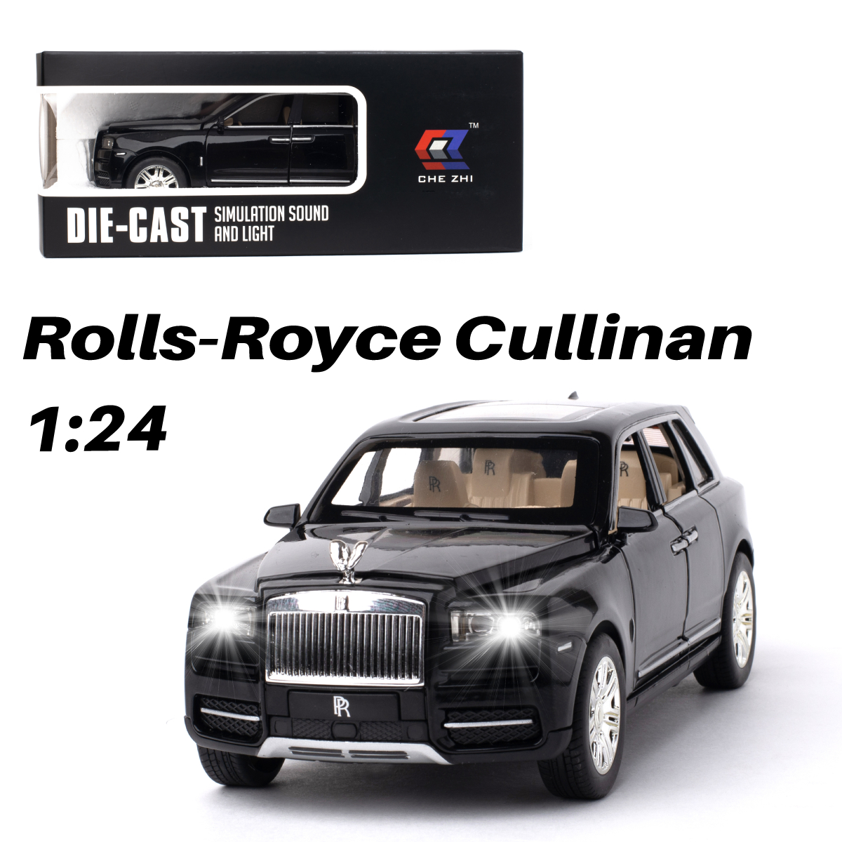 Машинка игрушка железная 1:24 Che Zhi Rolls-Royce Cullinan купить по цене  1890 ₽ в интернет-магазине Детский мир