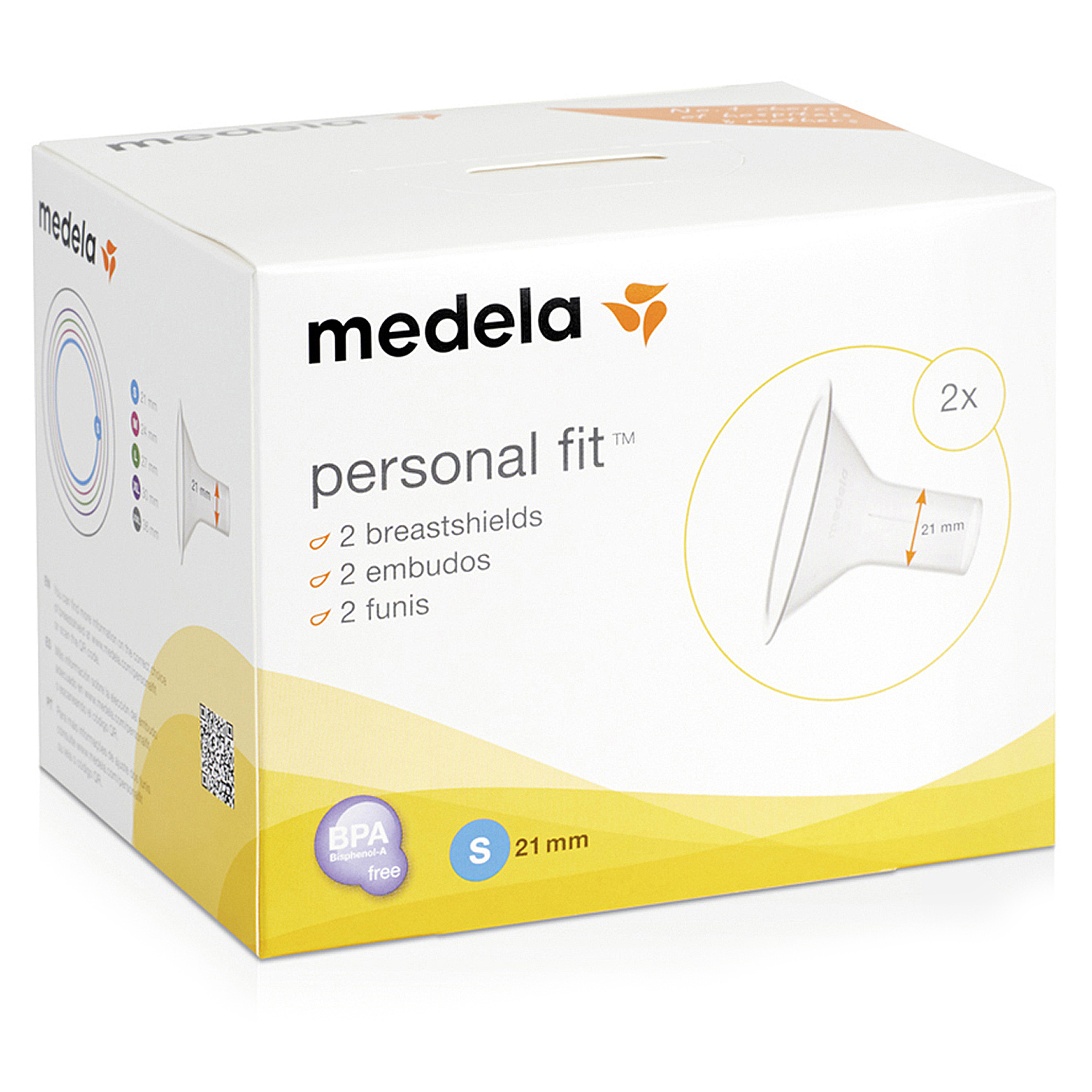 Воронка для молокоотсоса Medela Personal Fit S 2шт 008.0337. - фото 2