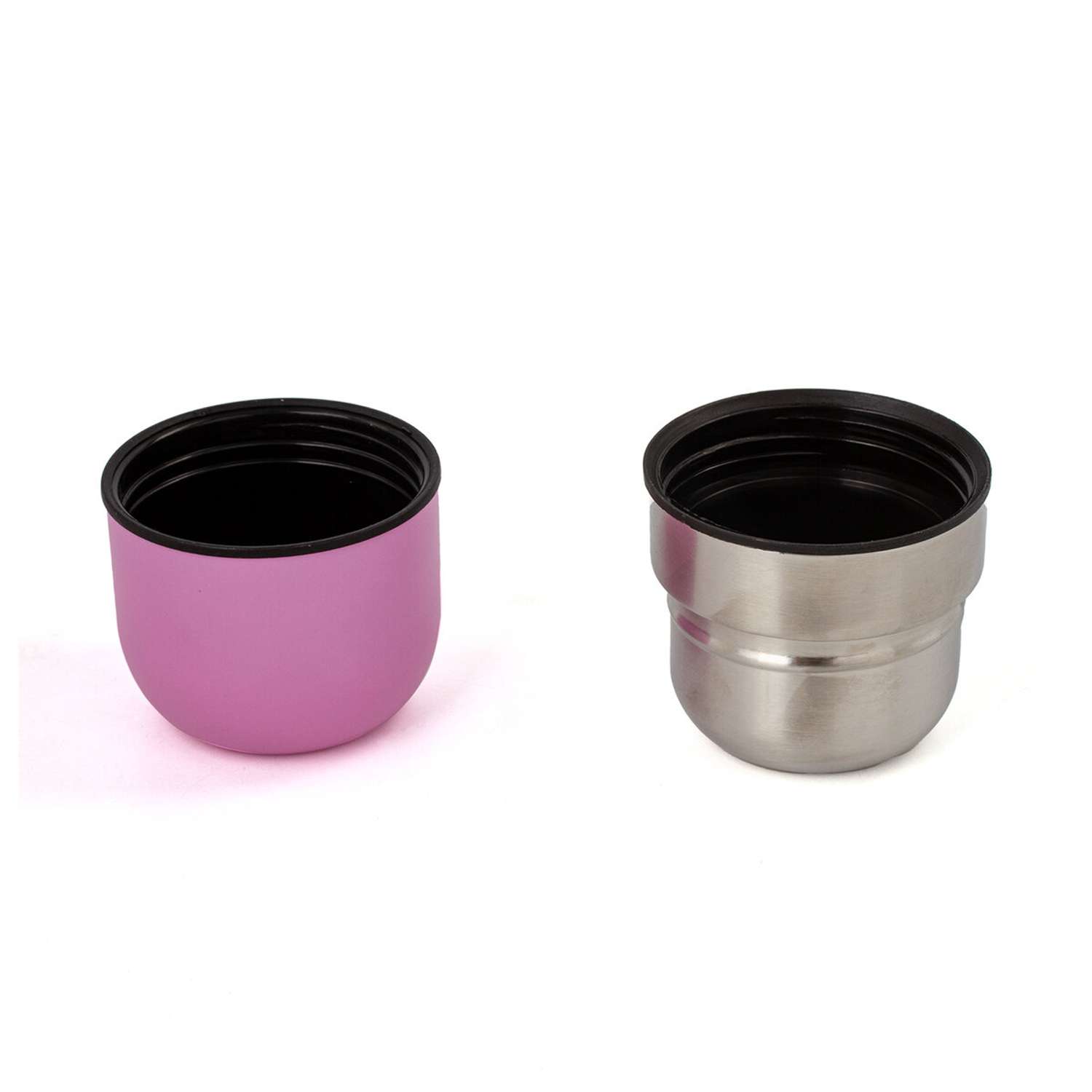 Термос Лайма классический с узким горлом 2 чашки 0.5 л нержавеющая сталь розовый - фото 16